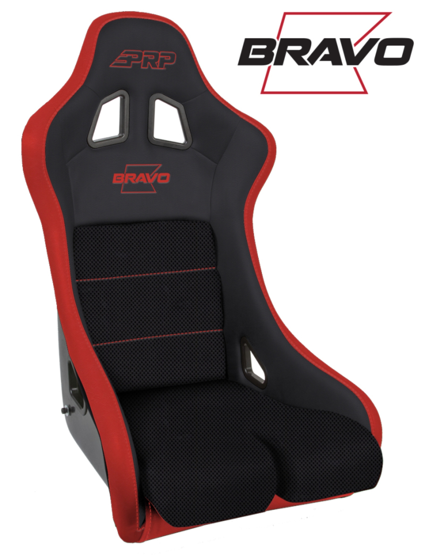 Picture of PRP Bravo Composite Seat- Black/Red (PRP Red Outline/Bravo Red- Red Stitching)