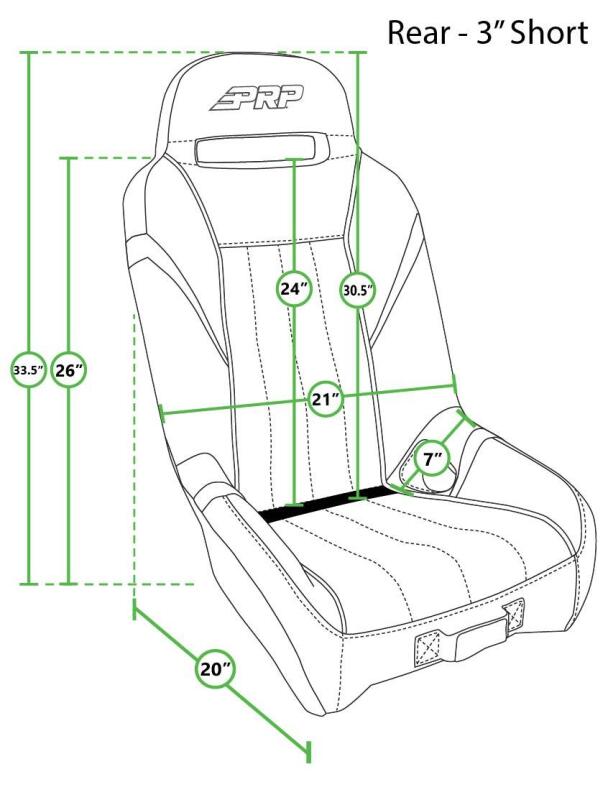 Picture of PRP Seats PRP Powersport GTSE UTV Seat Rear - A58R-203