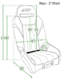 Picture of PRP GT/S.E. Rear Suspension Seat- Black/Red