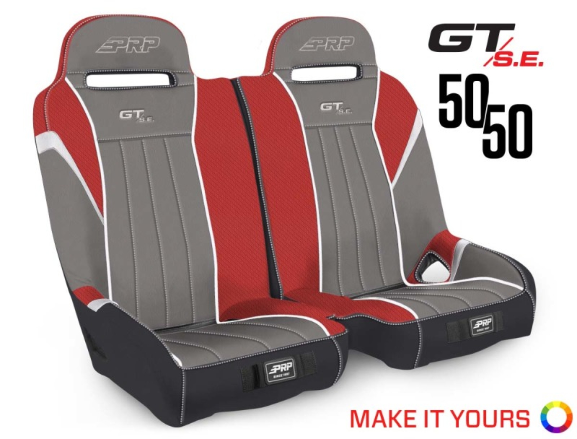 Picture of PRP Polaris RZR S 900/XP 1000/Turbo/Turbo S GT/S.E. 50/50 Front Suspension Bench Seat