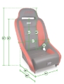 Picture of PRP Comp Elite Suspension Seat- Red/Black