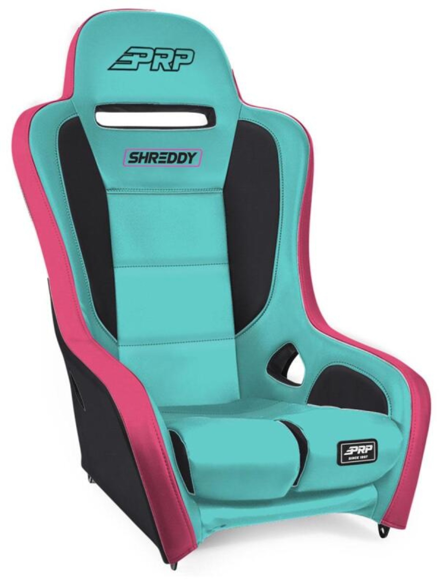 Picture of PRP Shreddy Podium Suspension Seat - Pink/Teal / Black