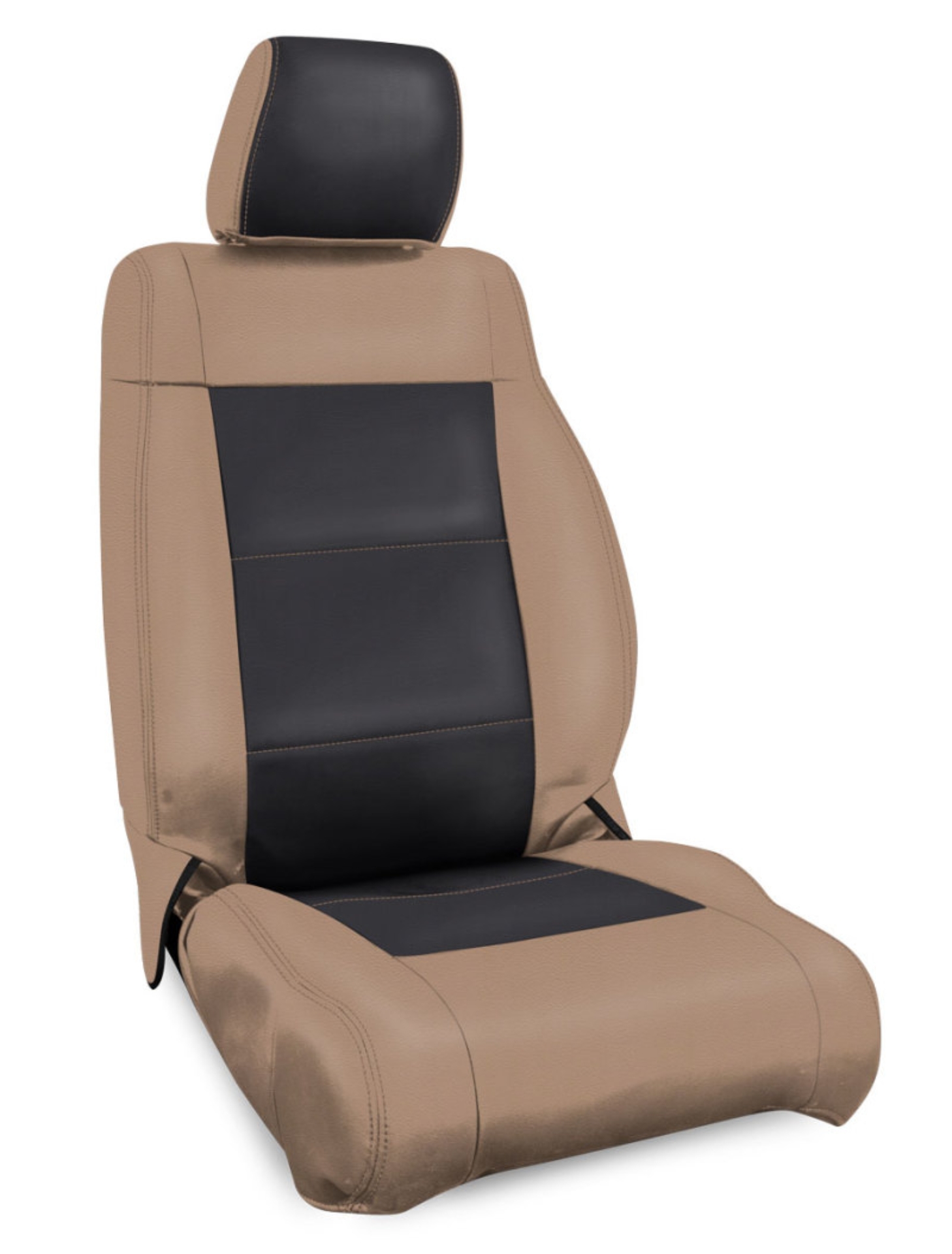 Picture of PRP 07-10 Jeep Wrangler JK Front Seat Covers/2 door or 4 door (Pair) - Black/Tan