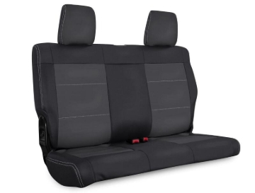 Picture of PRP 07-10 Jeep Wrangler JK Rear Seat Covers/2 door - Black/Grey