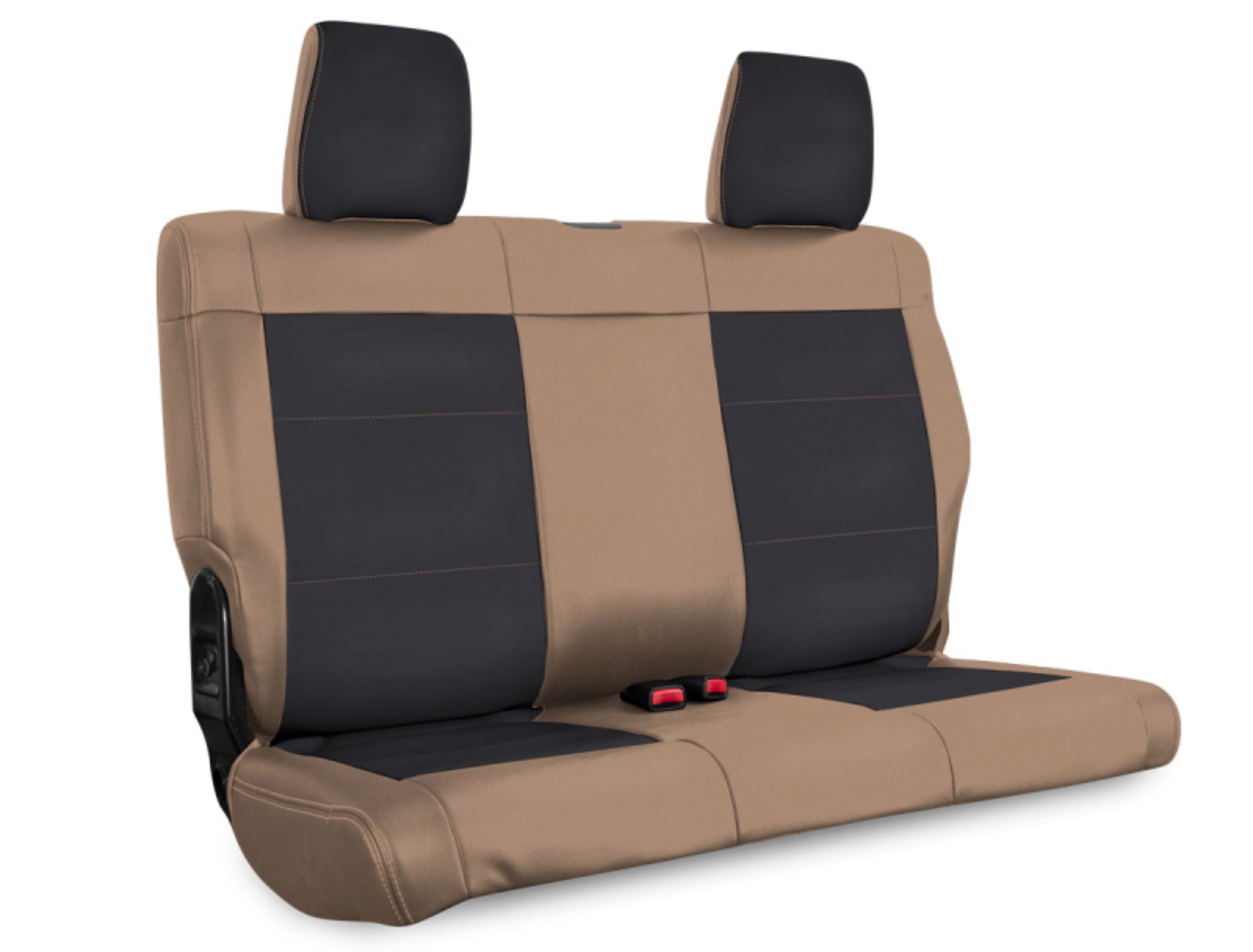 Picture of PRP 07-10 Jeep Wrangler JK Rear Seat Covers/2 door - Black/Tan