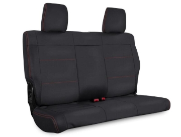Picture of PRP 11-12 Jeep Wrangler JK Rear Seat Cover/2 door - Black with Red Stitching