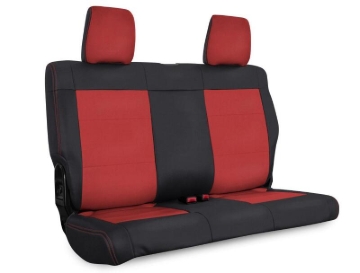 Picture of PRP 11-12 Jeep Wrangler JK Rear Seat Cover/2 door - Black/Red