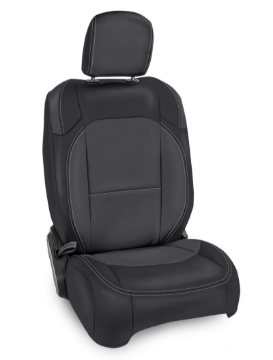 Picture of PRP 2018+ Jeep Wrangler JLU/4 Door/Gladiator JT/Non-Rubicon Front Seat Covers(Pair) -Black/Grey