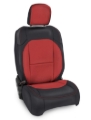 Picture of PRP 2018+ Jeep Wrangler JL/2 door/Rubicon Front Seat Covers (Pair) - Black/Red