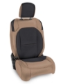 Picture of PRP 2018+ Jeep Wrangler JL/2 door/Rubicon Front Seat Covers (Pair) - Black/Tan
