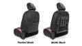 Picture of PRP 2018+ Jeep Wrangler JL/2 door/Rubicon Front Seat Covers (Pair) - Black/Red
