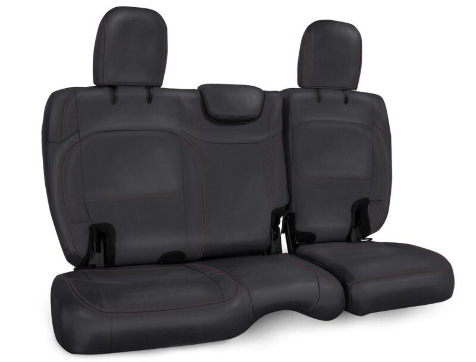 Picture of PRP 2018+ Jeep Wrangler JL/2 Door Rear Bench Cover - Black with Red Stitching