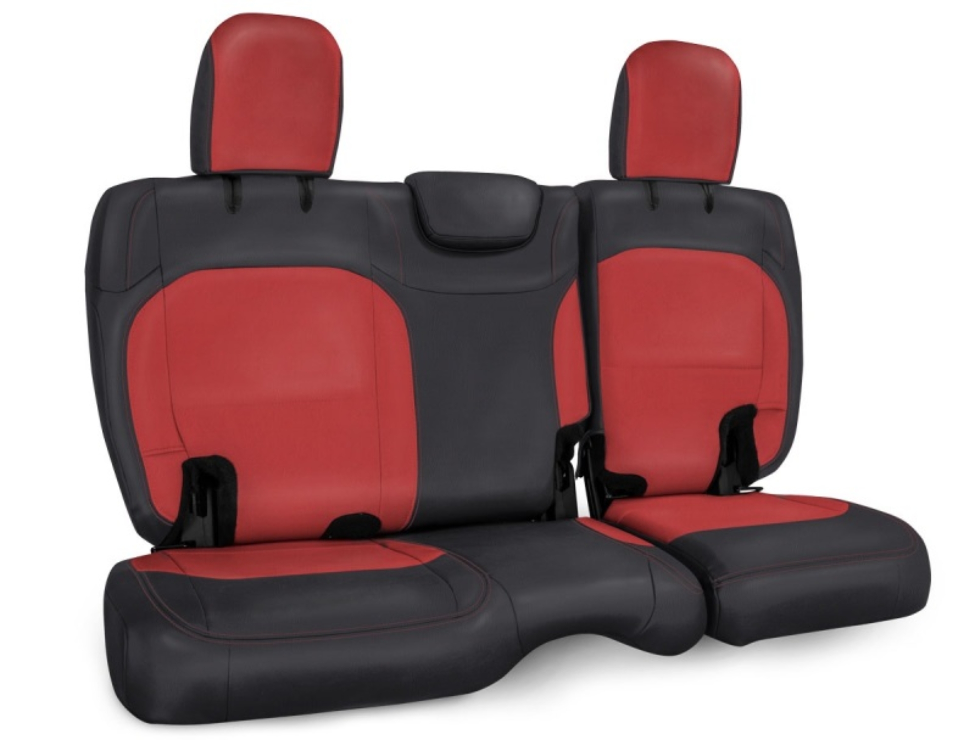 Picture of PRP 2018+ Jeep Wrangler JL/2 Door Rear Bench Cover - Black/Red