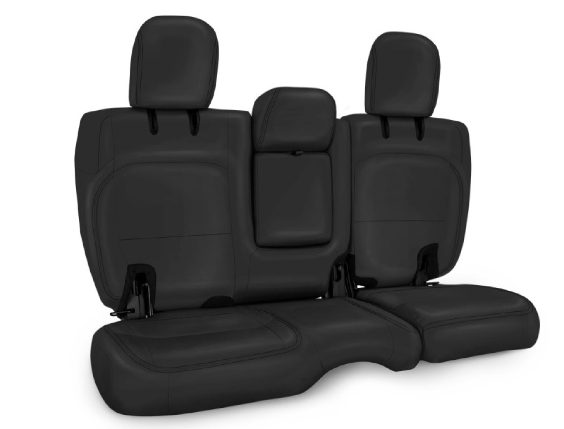 Picture of PRP 2018+ Jeep Wrangler JLU/4 door Rear Bench Cover with Leather Interior - All Black