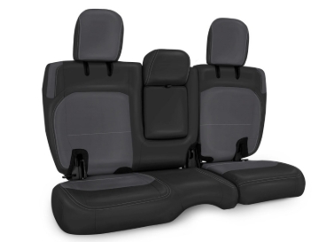 Picture of PRP 2018+ Jeep Wrangler JLU/4 door Rear Bench Cover with Leather Interior - Black/Grey