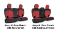 Picture of PRP 2018+ Jeep Wrangler JLU/4 door Rear Bench Cover with Leather Interior - Black/Tan