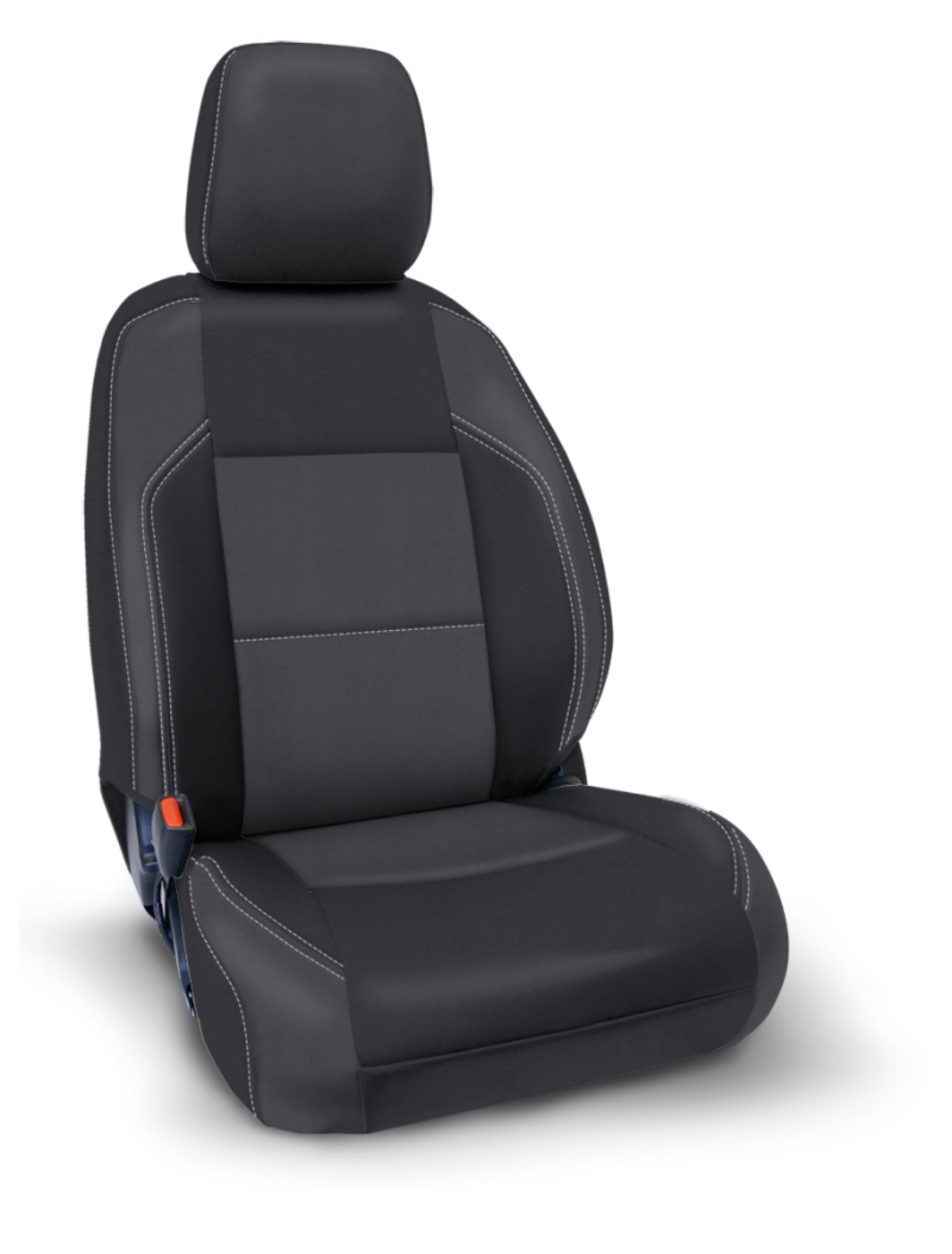 Picture of PRP 2016+ Toyota Tacoma Front Seat Covers with Electric Seat Adjusters (Pair) - Black/Grey