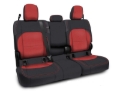 Picture of PRP 2020+ Jeep Gladiator JT Rear Bench Cover with Leather Interior - Black/Red