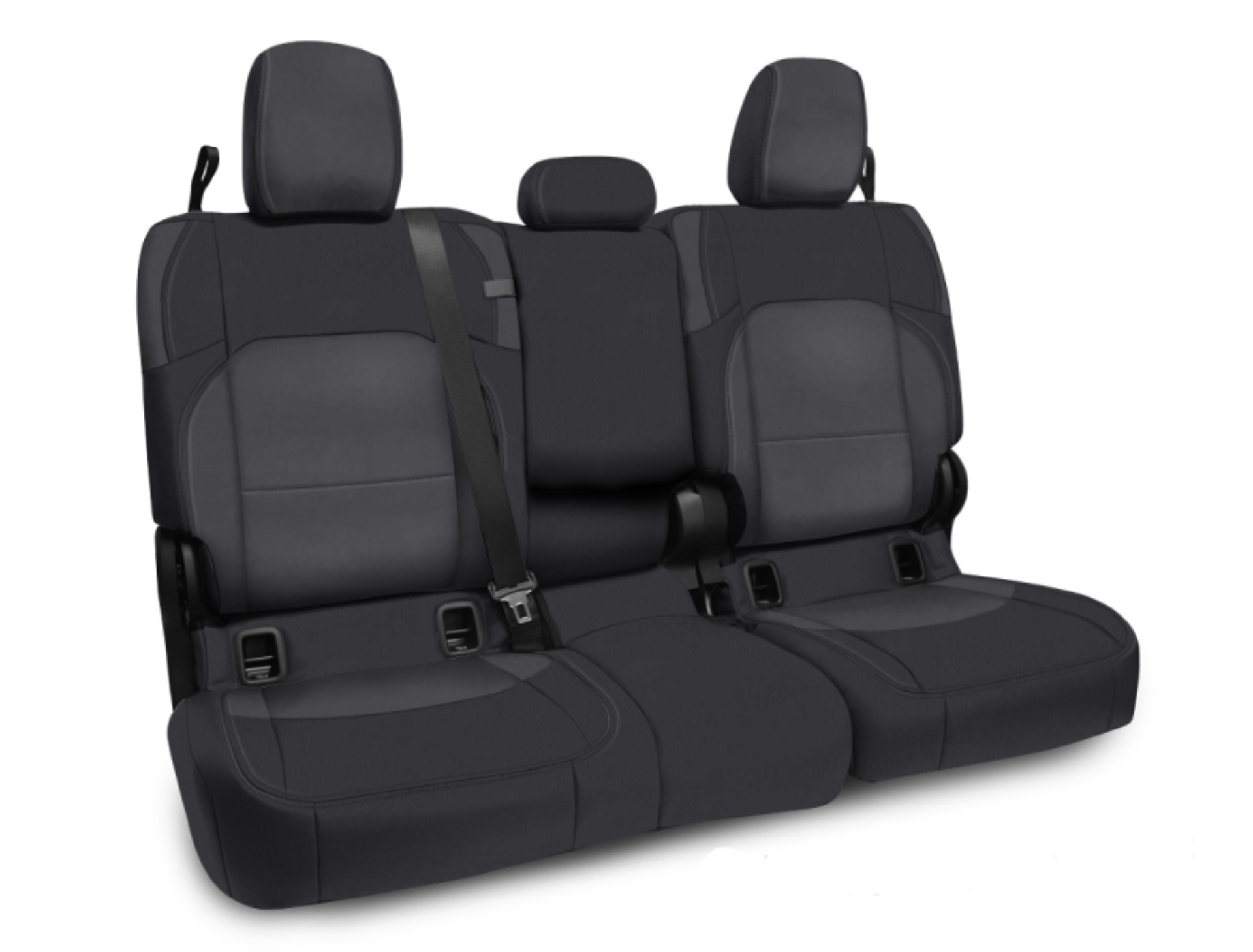 Picture of PRP 2020+ Jeep Gladiator JT Rear Bench Cover with Leather Interior - Black/Grey