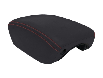 Picture of PRP  2018+ Jeep Wrangler JL / Jeep Gladiator JT Center Console Cover - Black with Red Stitching
