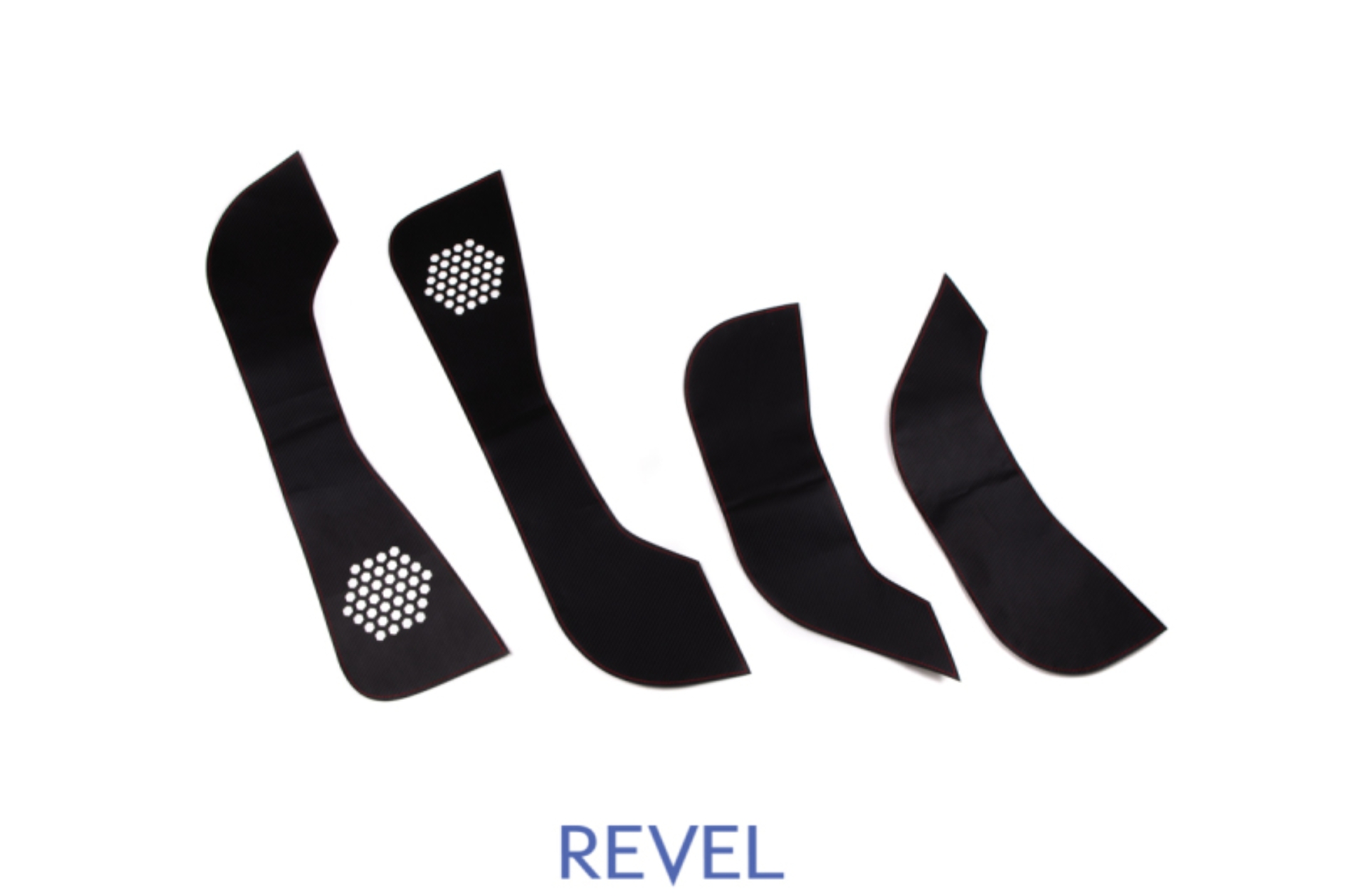 Picture of Revel GT Design Kick Panel Cover (Red Stitch) 16-19 Tesla Model 3 - 4 Pieces
