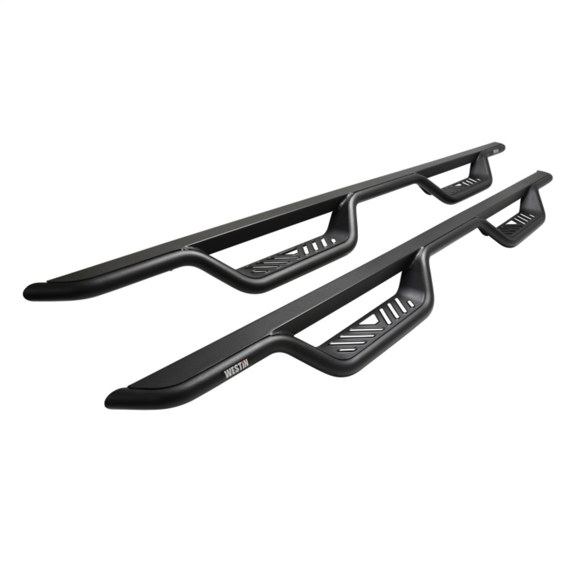 Picture of Westin 19-22 Chevrolet Silverado / GMC Sierra Crew Cab Outlaw Nerf Step Bars - Textured Black