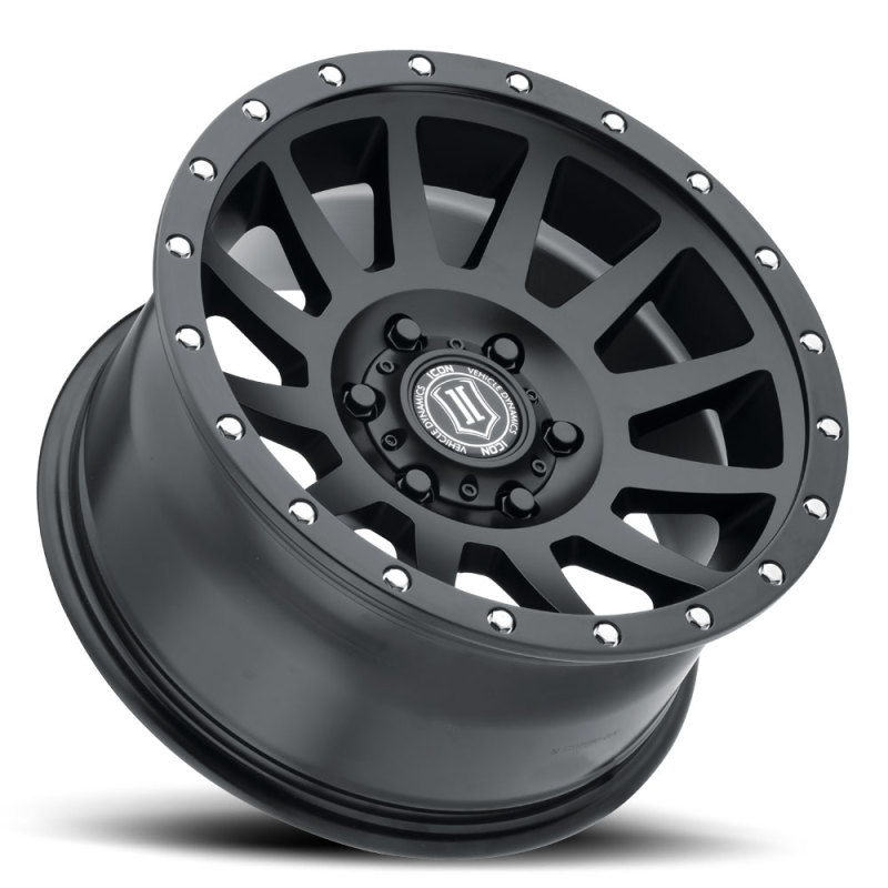 Picture of ICON Compression 17x8.5 6x5.5 25mm Offset 5.75in BS 95.1mm Bore Satin Black Wheel