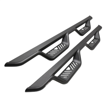 Picture of Westin 19-22 Chevrolet Silverado / GMC Sierra Double Cab Outlaw Nerf Step Bars - Textured Black