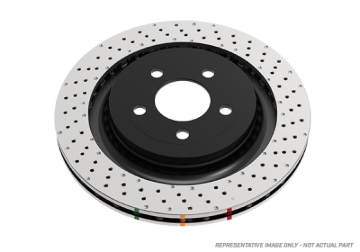 Picture of DBA 2018+ Hyundai I30 N Performance Front Cross Drilled/Dimpled 4000 XD Series Rotor