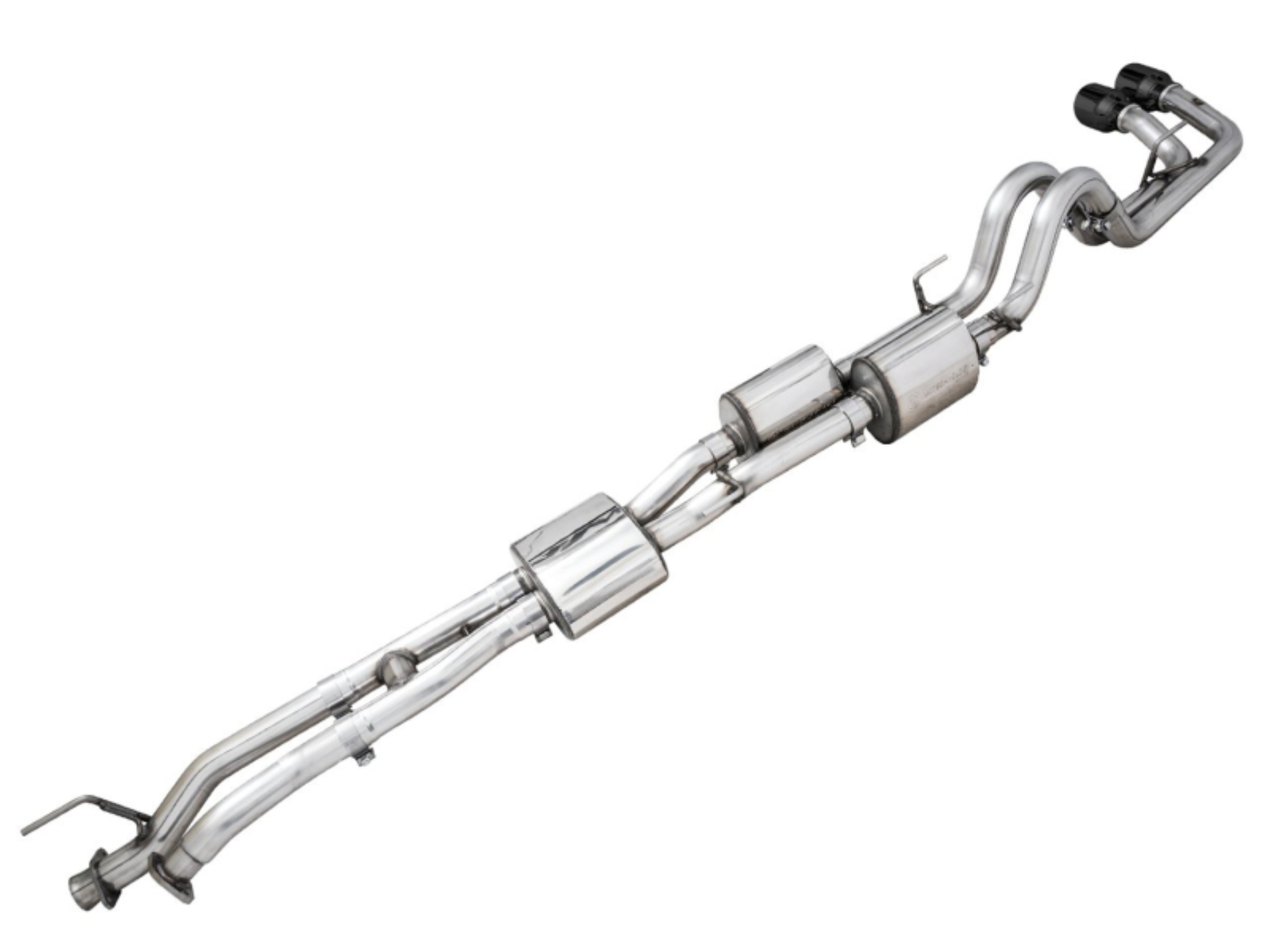 Picture of AWE Tuning 16-22 Toyota Tacoma 0FG Cat-Back Exhaust w/ BashGuard - Dual Diamond Black Tips