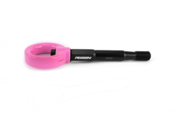 Picture of PERRIN 15-17 Subaru WRX & STI / 13-17 Crosstrek / 12-16 Impreza Tow Hook Kit (Front) - Hyper Pink