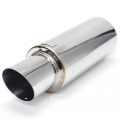 Picture of BLOX Racing 76.2mm N1 Straight Tip Muffler Universal