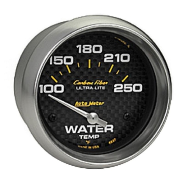 Picture of AutoMeter Gauge Water Temp 2-5/8in (66.7mm) 100-250F Electric Carbon Fiber