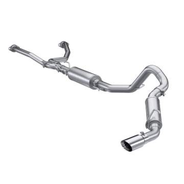 Picture of MBRP 2022 Toyota Tundra 3.5L Dual Cat-back 4in Single Side Exit Dual Wall Angle Cut Tip - T304
