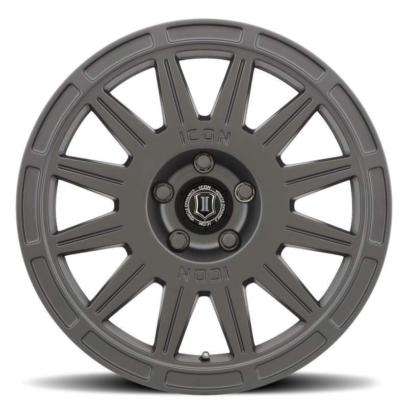 Picture of ICON Ricochet 17x8 5x108 38mm Offset 6in BS Satin Black Wheel