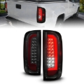 Picture of ANZO 15-21 GMC Canyon Full LED Tail Lights w/ Red Lightbar Black Housing Smoke Lens
