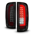 Picture of ANZO 15-21 GMC Canyon Full LED Tail Lights w/ Red Lightbar Black Housing Smoke Lens