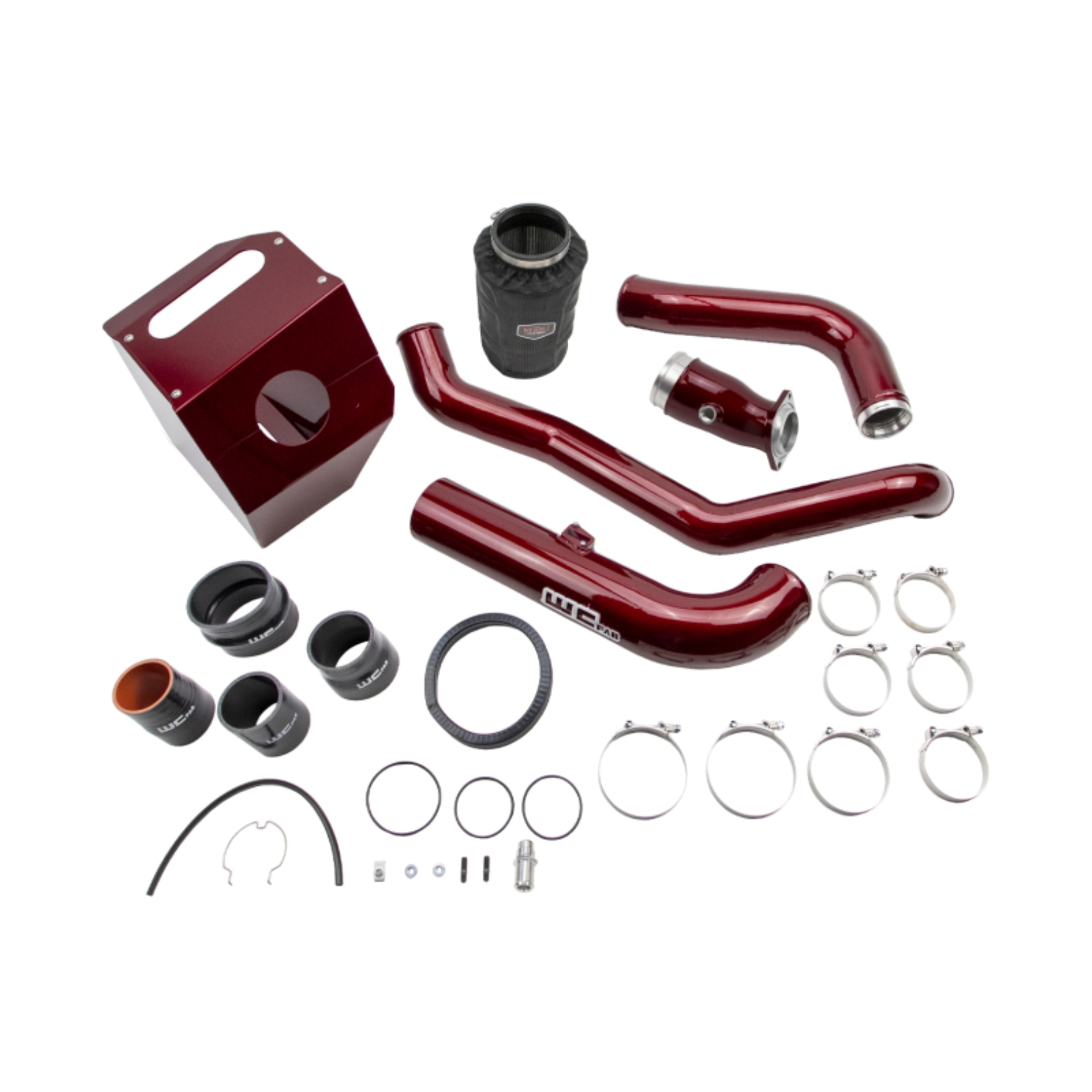Picture of Wehrli 17-19 Chevrolet 6.6L L5P Duramax High Flow Intake Bundle Kit Stage 2 - Red