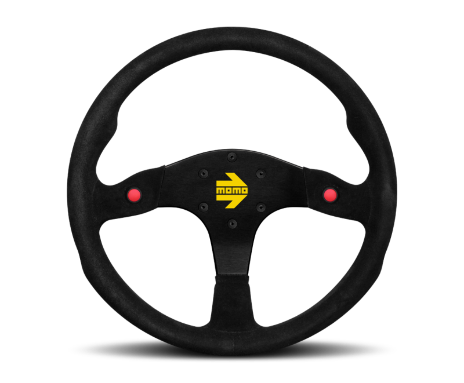 Picture of Momo MOD80 Steering Wheel 350 mm - Black Suede/Black Spokes