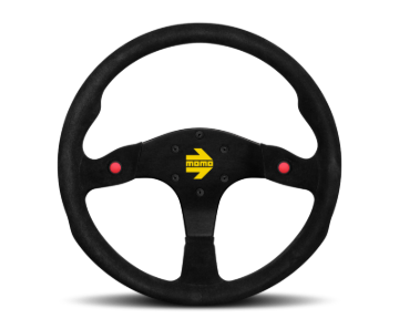 Picture of Momo MOD80 Steering Wheel 350 mm - Black Suede/Black Spokes