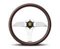 Picture of Momo Super Grand Prix Steering Wheel 350 mm - Mahogany Wood/Polished Spokes