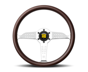 Picture of Momo Super Grand Prix Steering Wheel 350 mm - Mahogany Wood/Polished Spokes