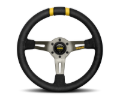 Picture of Momo MODDRIFT Steering Wheel 330 mm - Black Suede/Anthracite Spokes/2 Stripes
