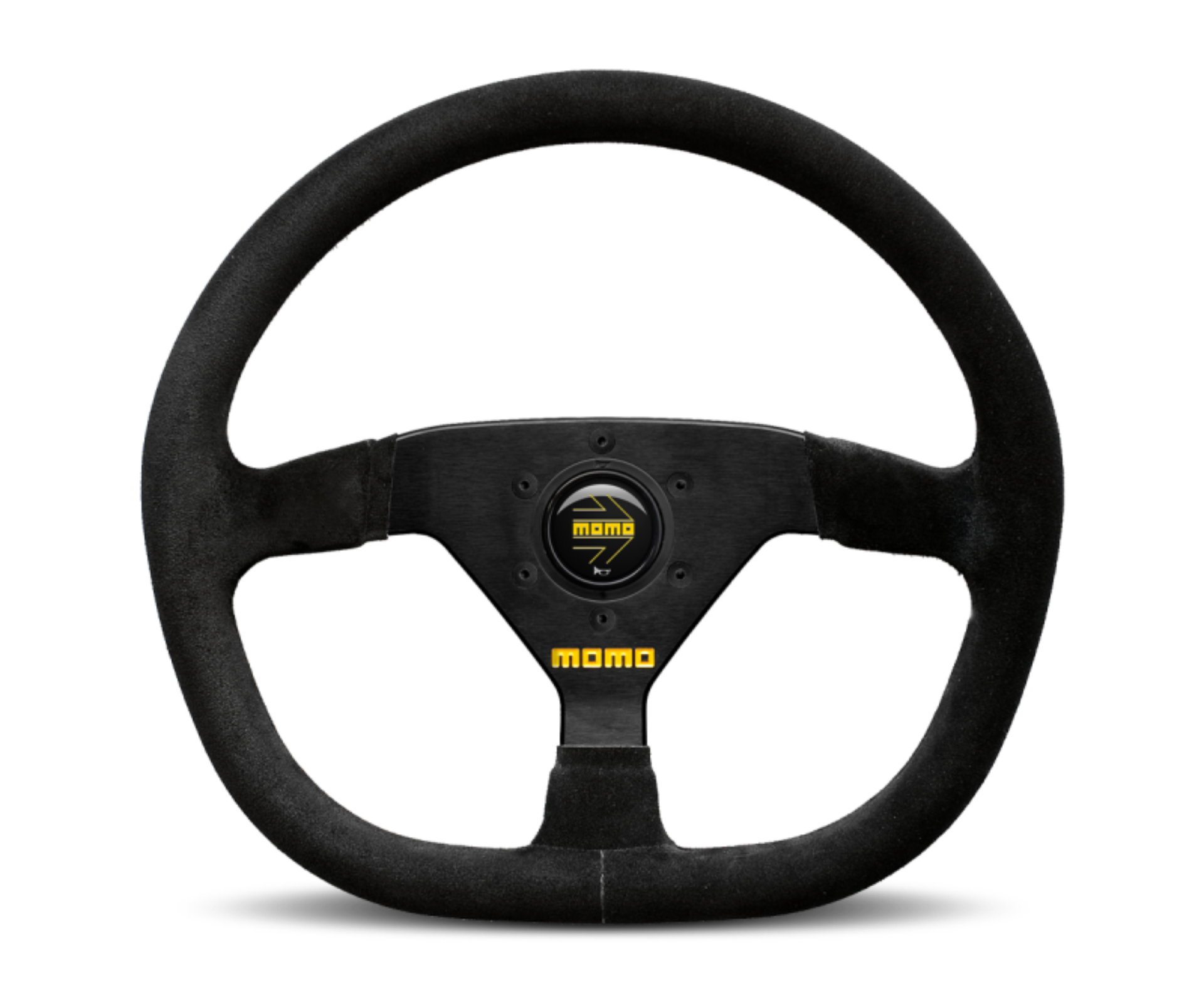 Picture of Momo MOD88 Steering Wheel 320 mm - Black Suede/Black Spokes