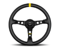 Picture of Momo MOD07 Steering Wheel 350 mm - Black Leather/Black Spokes/1 Stripe