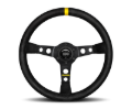 Picture of Momo MOD07 Steering Wheel 350 mm - Black Suede/Black Spokes/1 Stripe