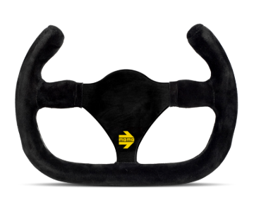 Picture of Momo MOD27/C Steering Wheel 270 mm - Black Suede/Black Spokes