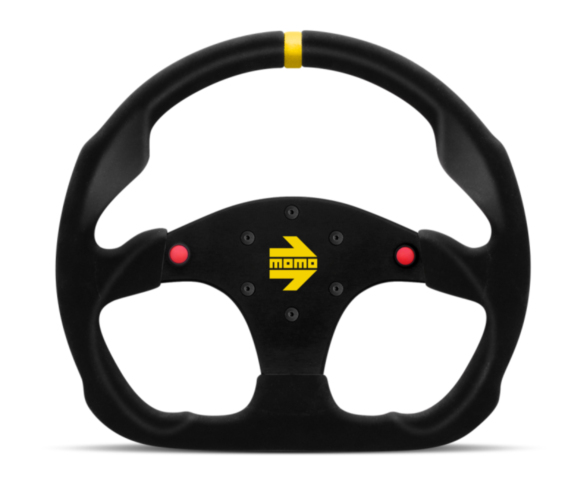 Picture of Momo MOD30 Buttons Steering Wheel 320 mm - Black Suede/Black Spokes/1 Stripe