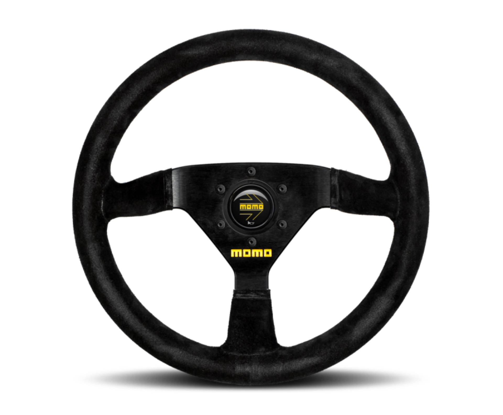 Picture of Momo MOD69 Steering Wheel 350 mm - Black Suede/Black Spokes