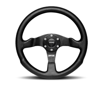 Picture of Momo Competition Steering Wheel 350 mm - Black AirLeather/Black Spokes